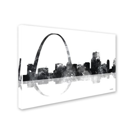 Trademark Fine Art Marlene Watson 'Gateway Arch St Louis MO Skyline BG-1' Canvas Art, 12x19 MW0134-C1219GG